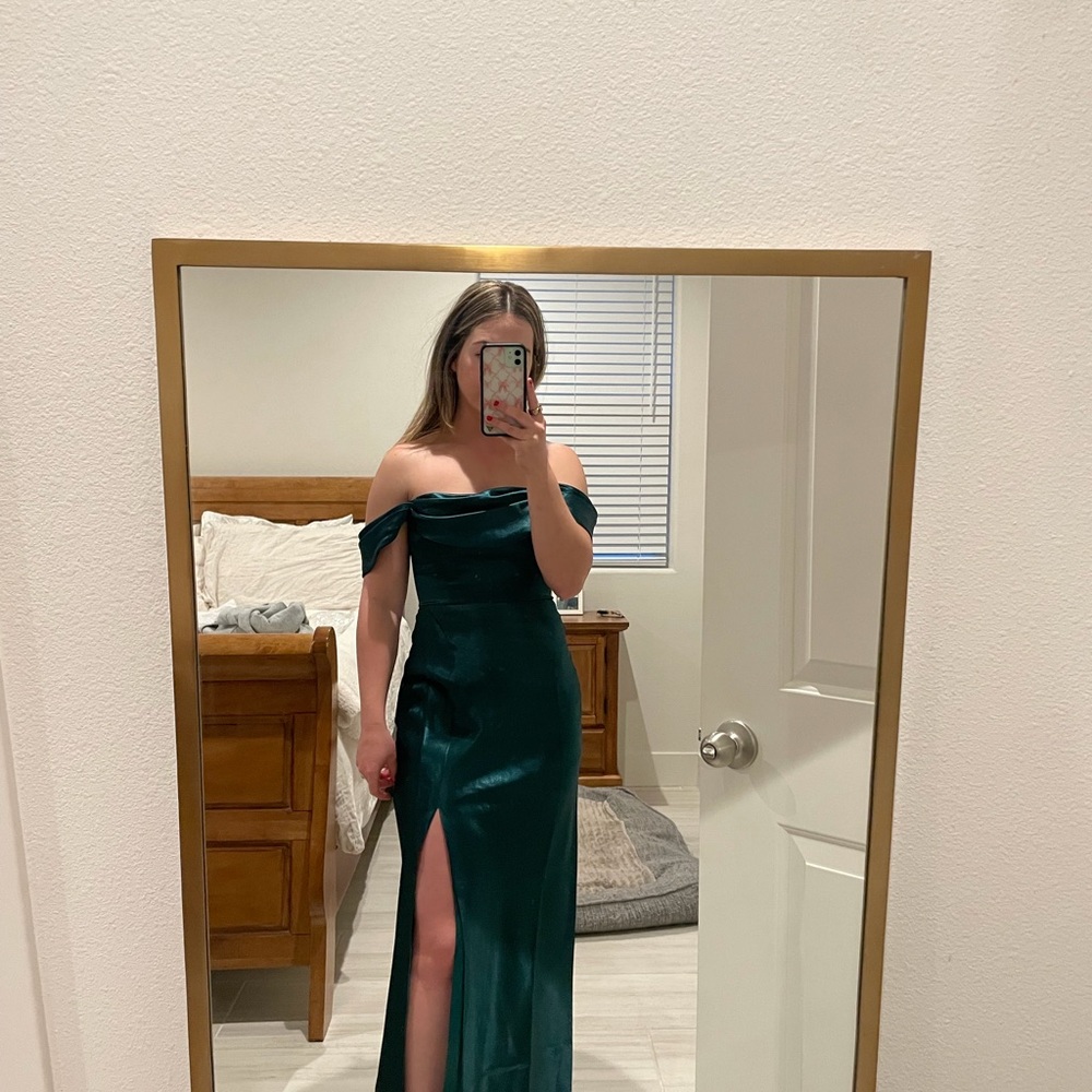 Birdy Grey Emerald Off-Shoulder Dress